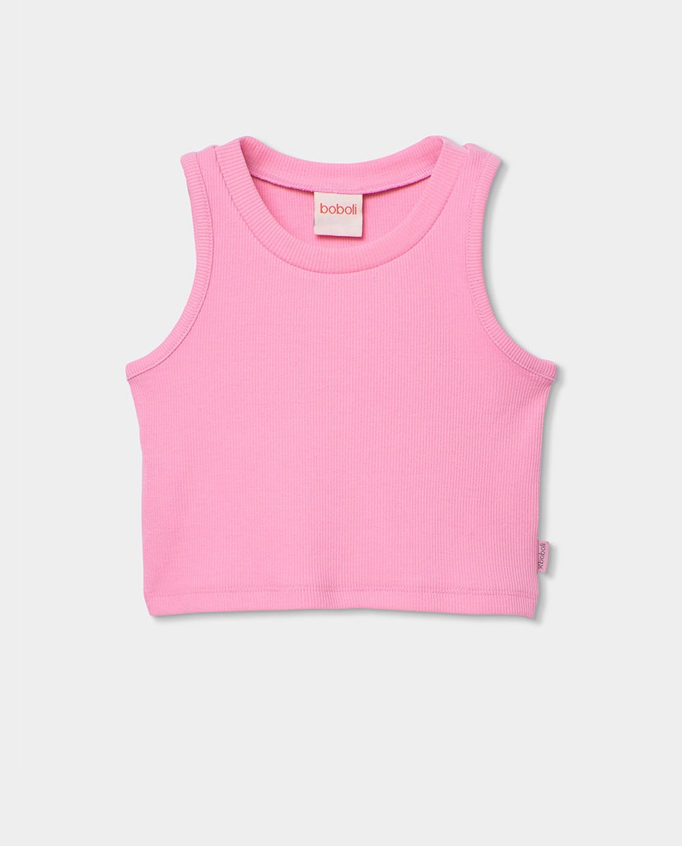 Imagem 0 de T-shirt de Malha Canelada Infantil