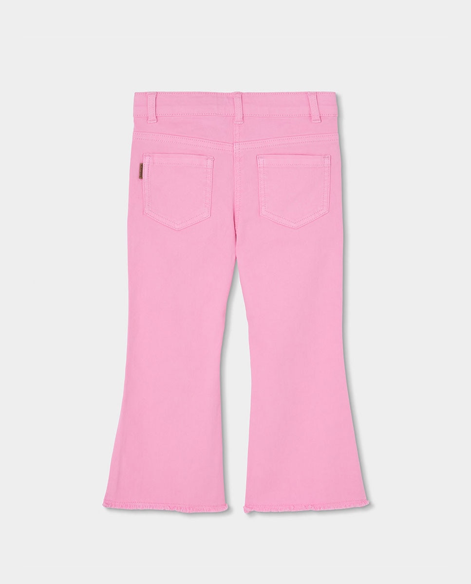 Calças de Sarja Elástica de Bebé Boboli Rosa-pastilha-2