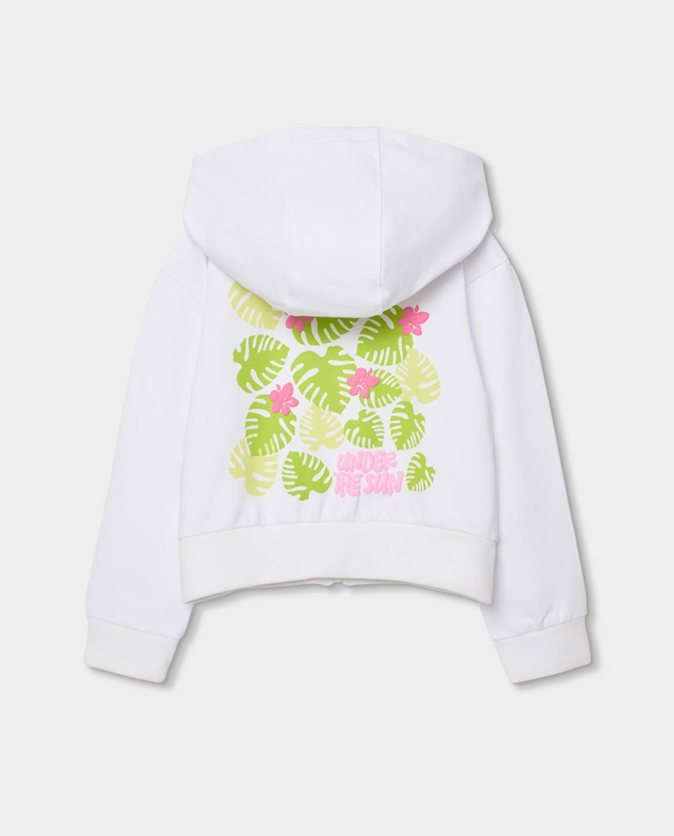 Casaco de Felpa Boboli Branco / Rosa-2