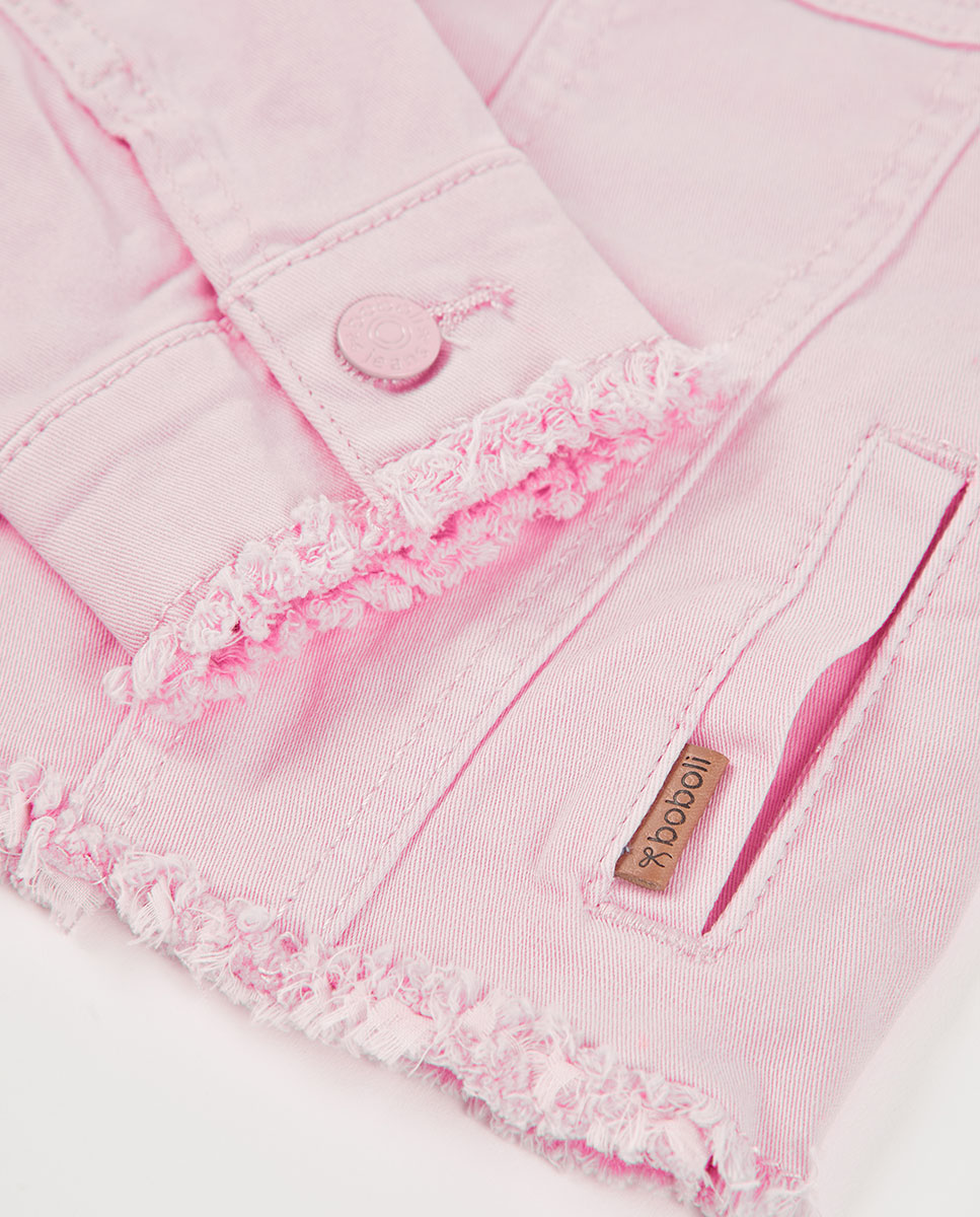 Blusão em Sarja Elástica Infantil Boboli Rosa-pastel-4