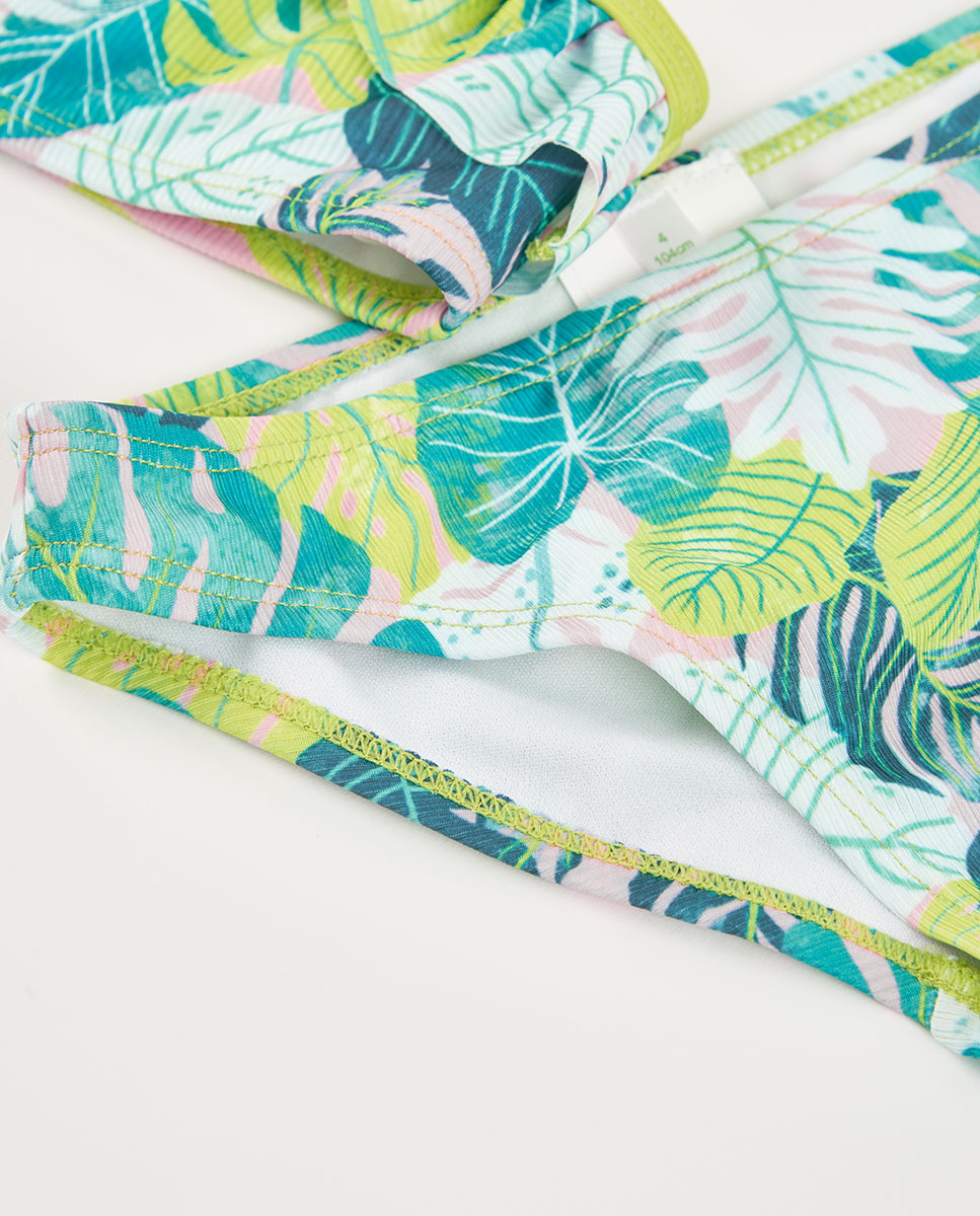 Biquíni em Poliamida Estampado Infantil Boboli Azul / Verde-4