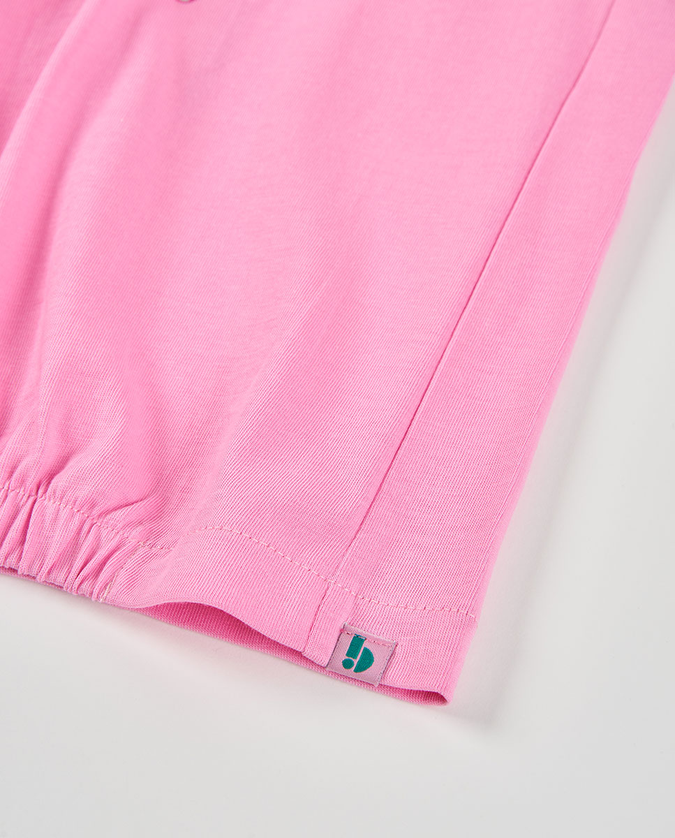 T-shirt de Malha Infantil Rosa-4