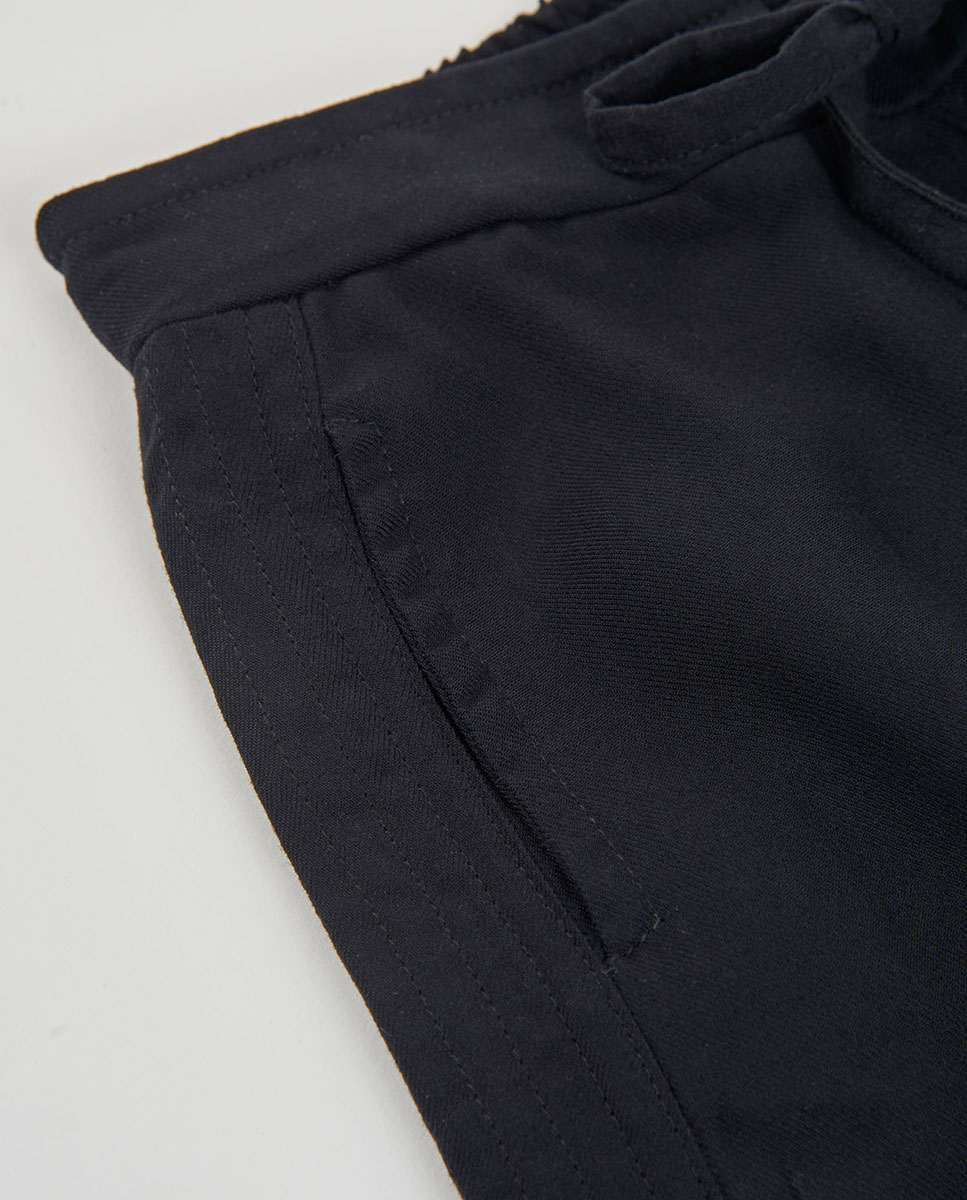 Bermudas em Sarja Viscosa Infantil Azul-escuro-3
