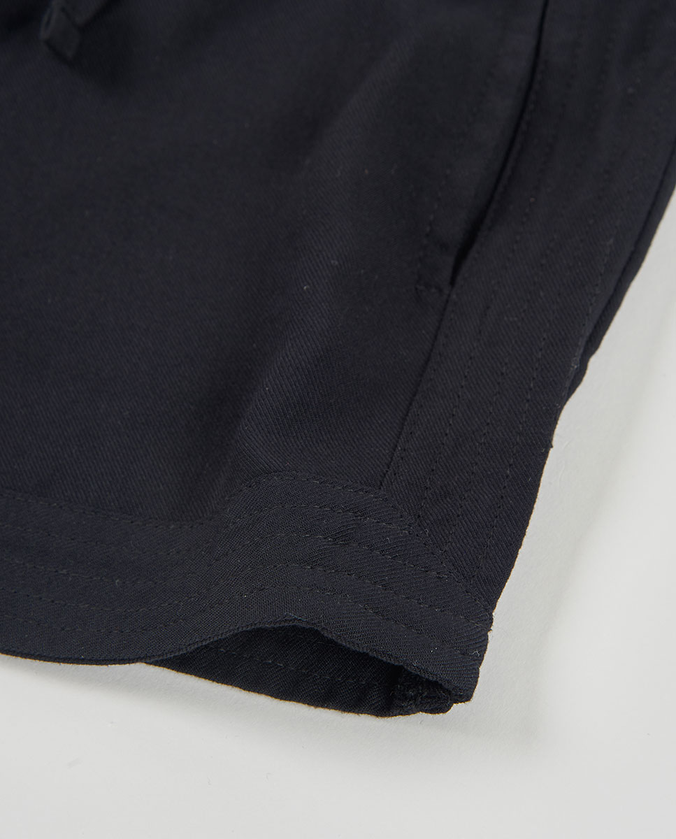 Bermudas em Sarja Viscosa Infantil Azul-escuro-4