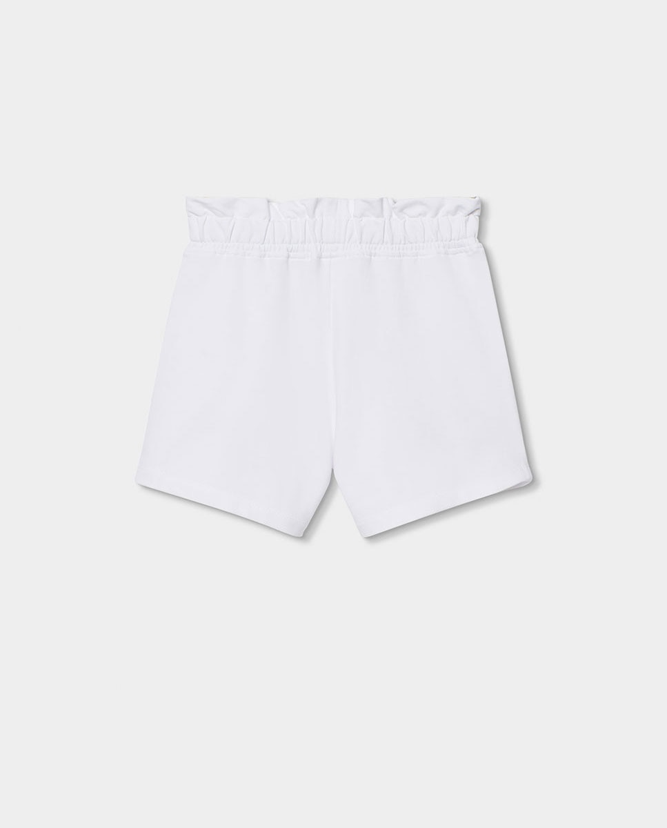 Shorts de Felpa Branco-2