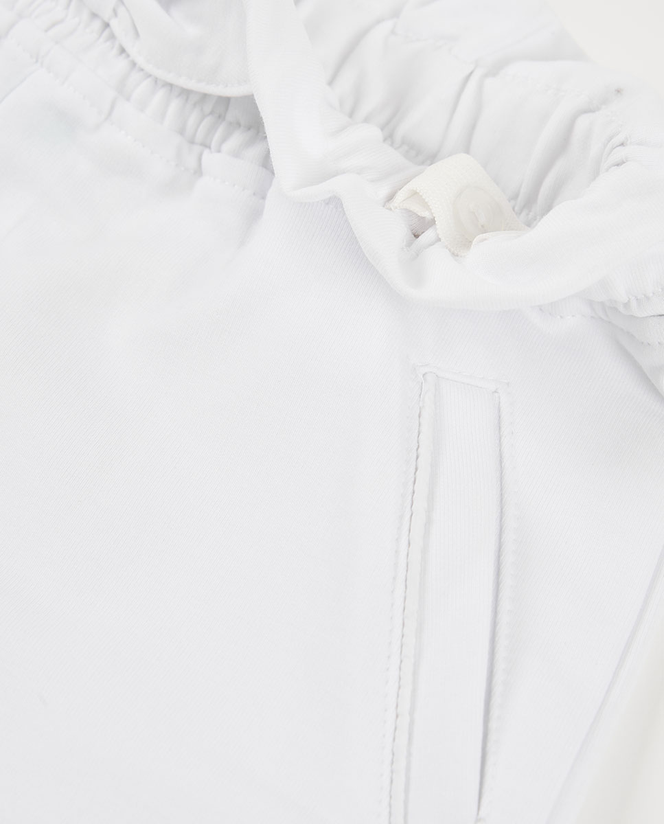 Shorts de Felpa Branco-3