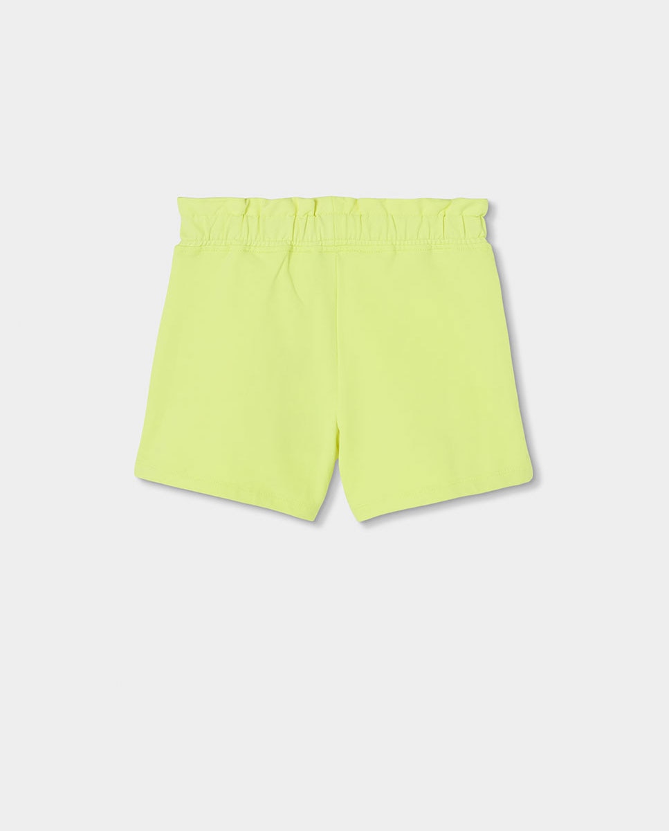 Shorts de Felpa Amarelo-flúor-2