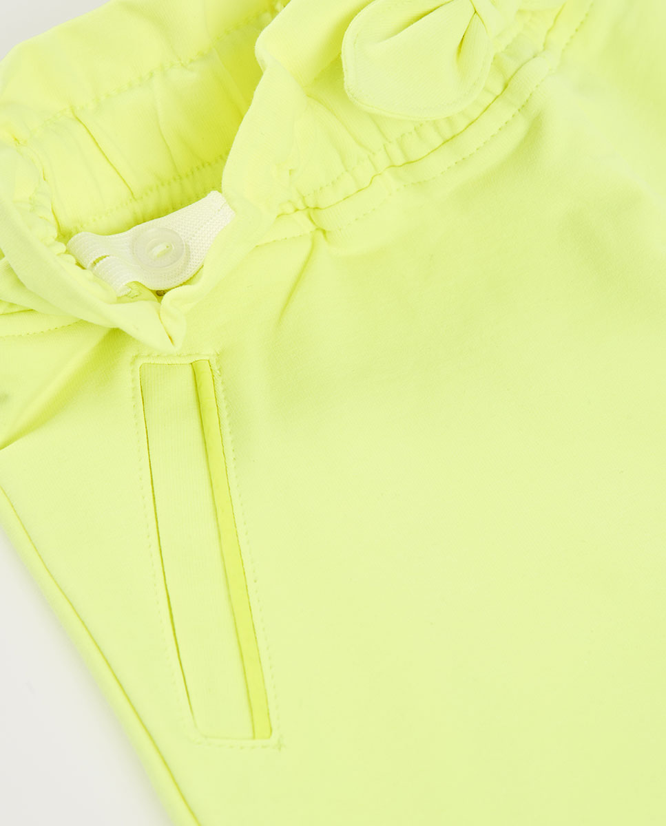 Shorts de Felpa Amarelo-flúor-3