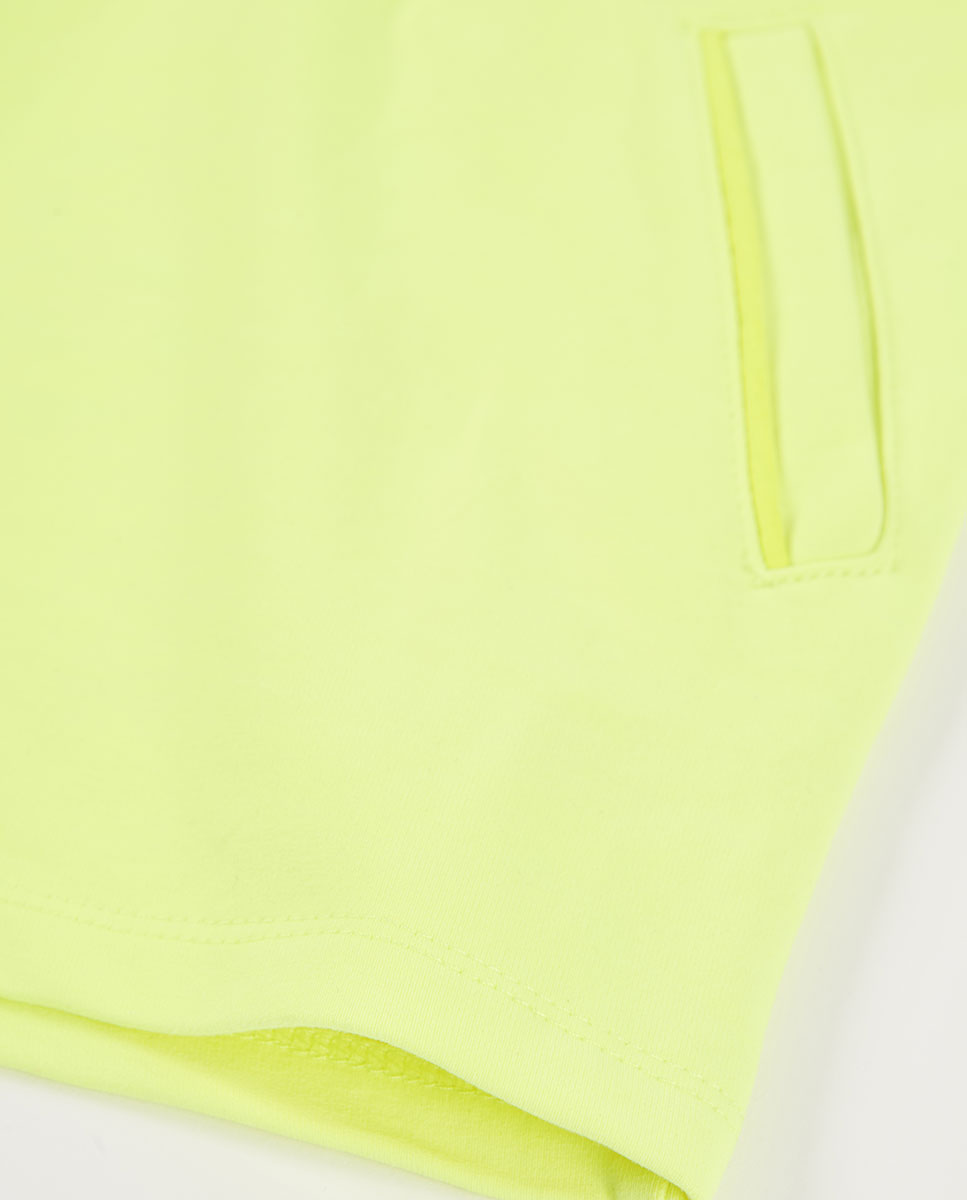 Shorts de Felpa Amarelo-flúor-4