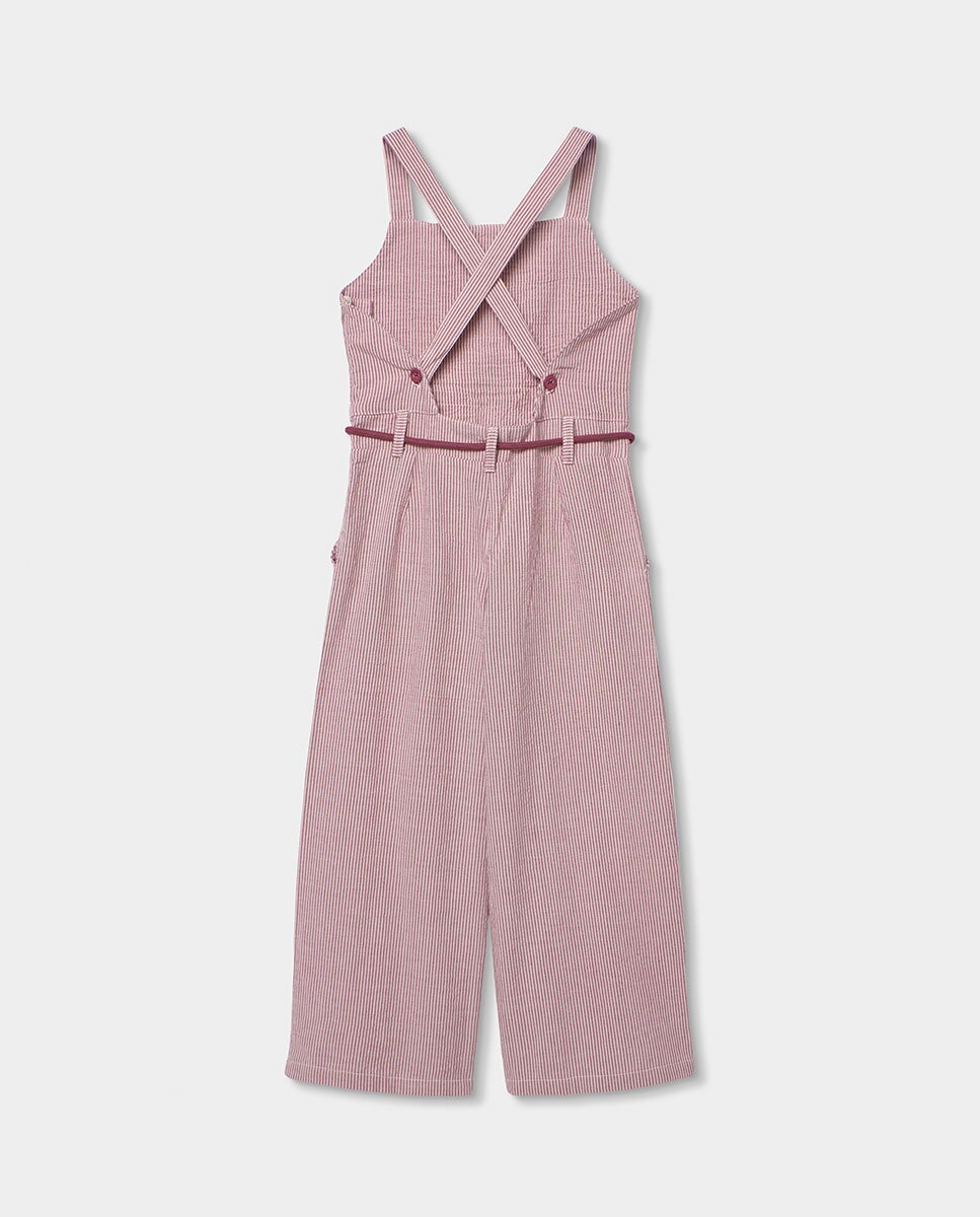 Macacão Popelina Às Riscas Infantil Boboli Multicolor-2