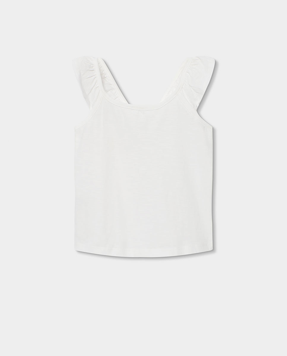 T-shirt de Malha Flamé Infantil Branco-1