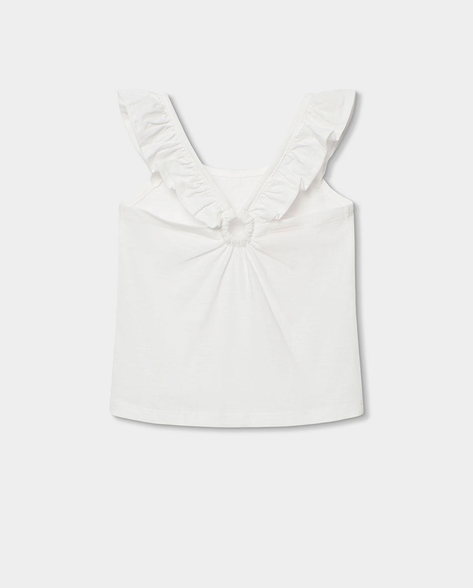 T-shirt de Malha Flamé Infantil Branco-2