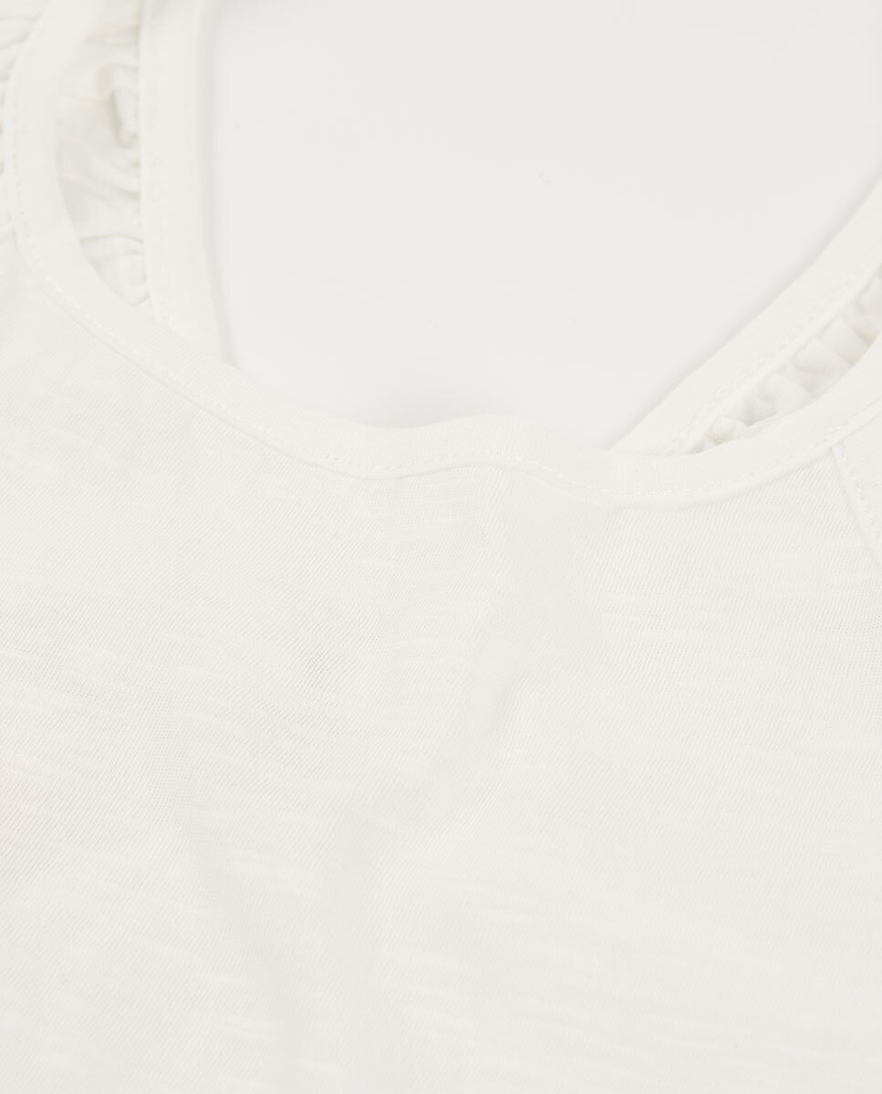 T-shirt de Malha Flamé Infantil Branco-3