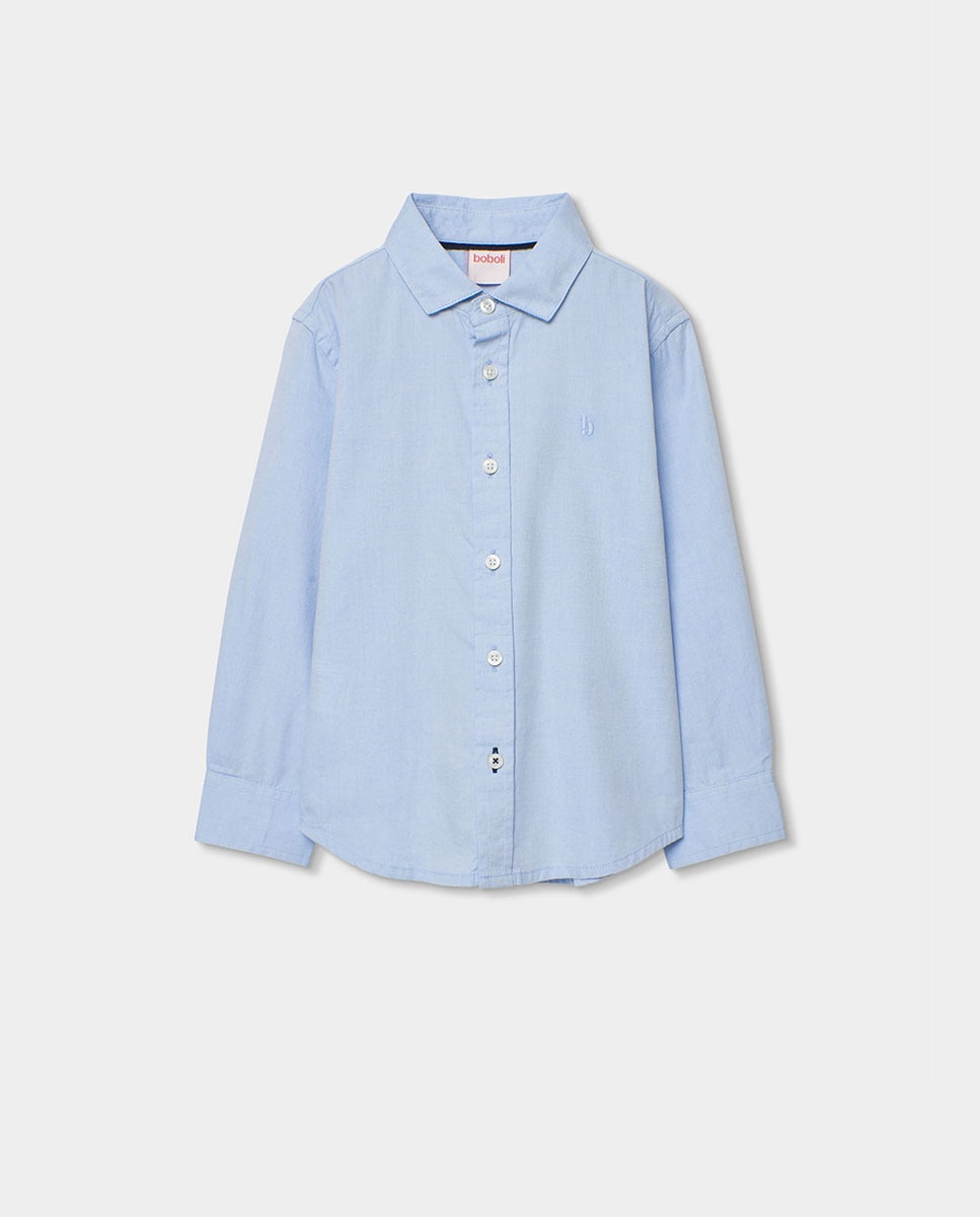 Imagem 0 de Camisa Oxford de Manga Comprida Infantil