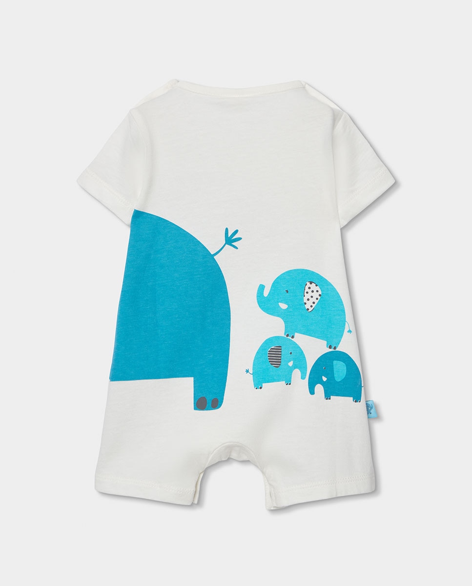 Babygrow de Malha Curto de Bebé Azul-oceano-2