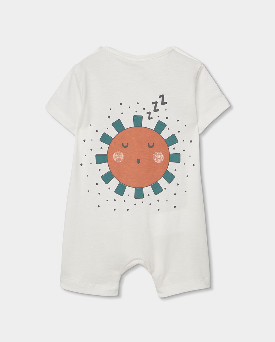 Babygrow de Malha de Bebé Boboli Branco-2