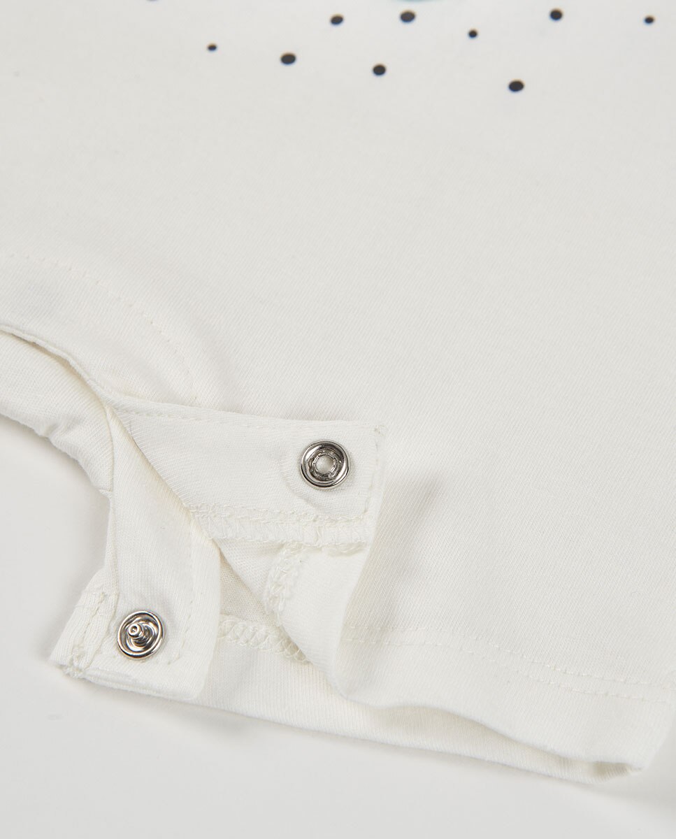 Babygrow de Malha de Bebé Boboli Branco-4