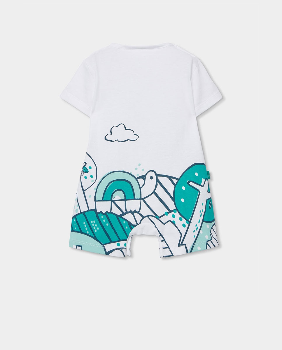 Babygrow de Malha de Bebé Boboli Branco-2