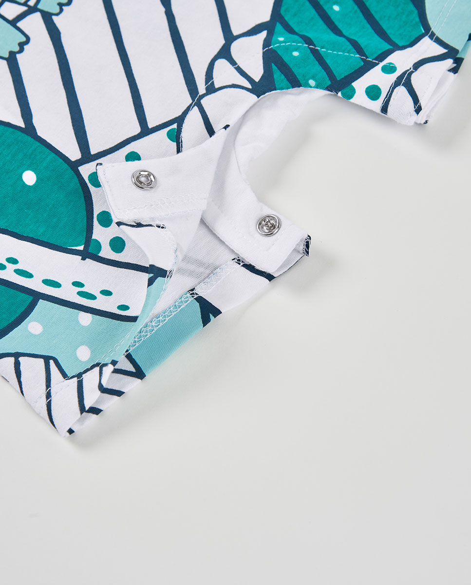 Babygrow de Malha de Bebé Boboli Branco-4