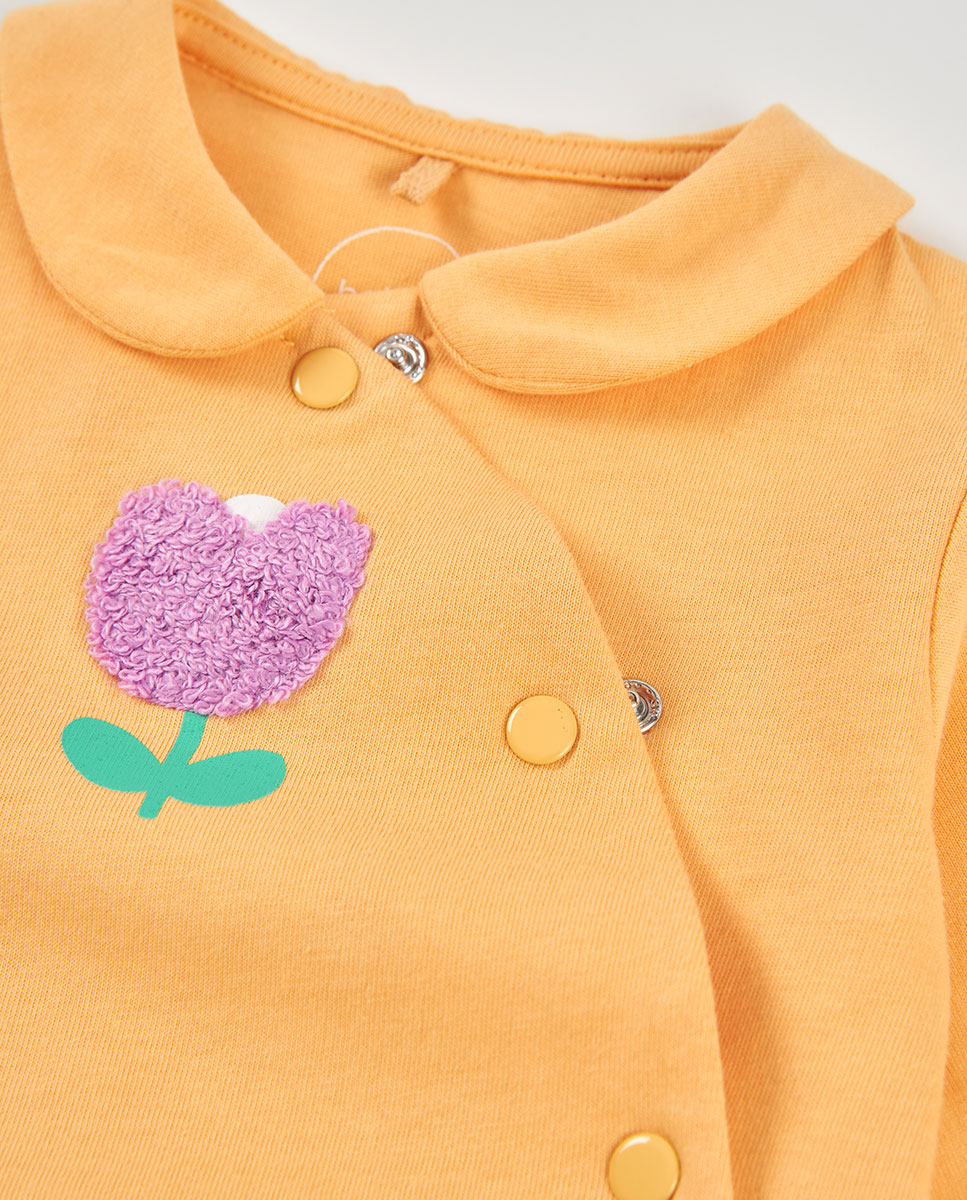 Babygrow de Malha de Bebé Boboli Laranja-claro-3