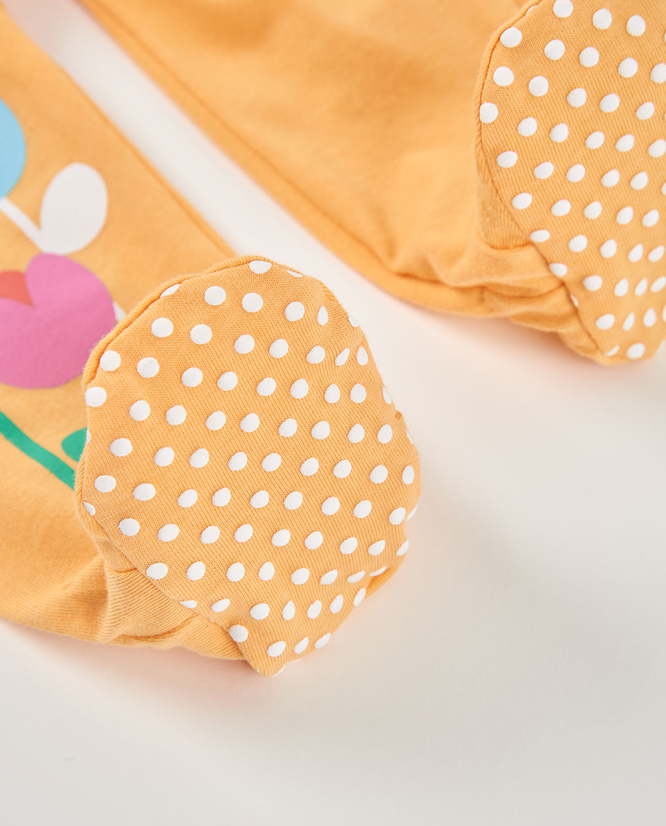 Babygrow de Malha de Bebé Boboli Laranja-claro-4
