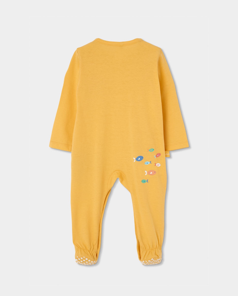 Babygrow de Malha de Bebé Boboli Amarelo-2