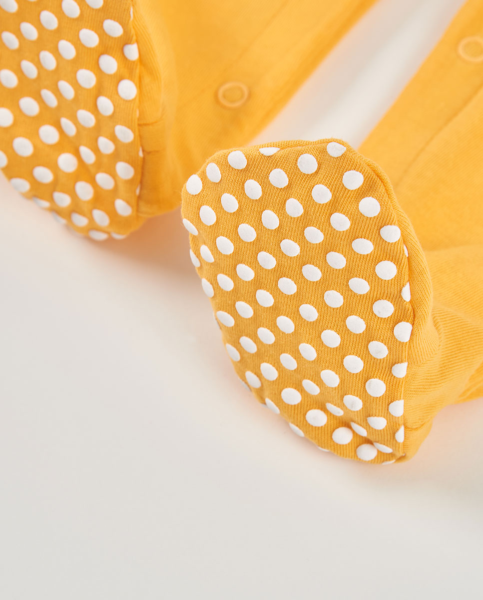 Babygrow de Malha de Bebé Boboli Amarelo-4