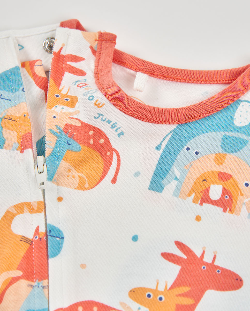 Babygrow de Malha Estampado de Bebé Boboli Multicolor-3