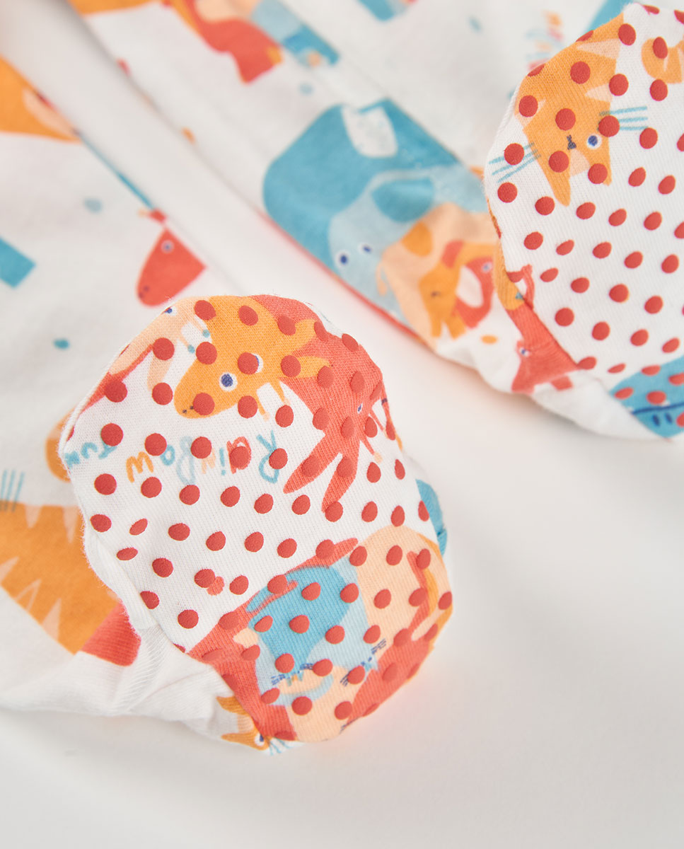 Babygrow de Malha Estampado de Bebé Boboli Multicolor-4