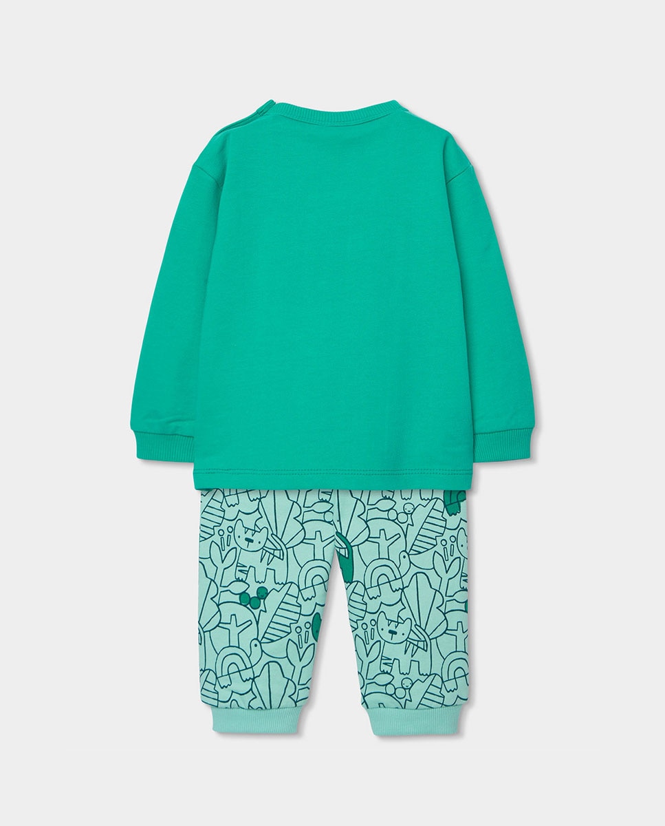 Conjunto de Malha para Bebé Boboli Verde-2