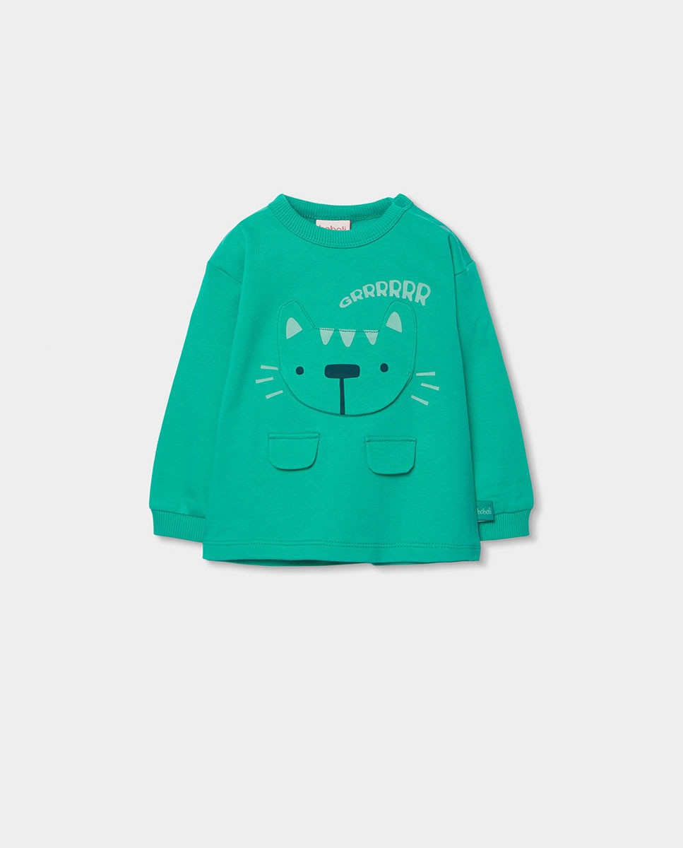 Conjunto de Malha para Bebé Boboli Verde-3
