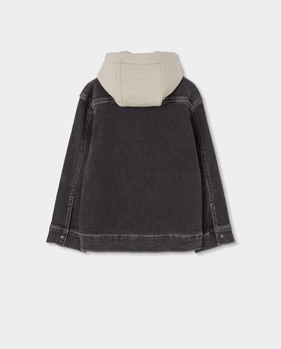 Blusão Denim Infantil Boboli Preto-2