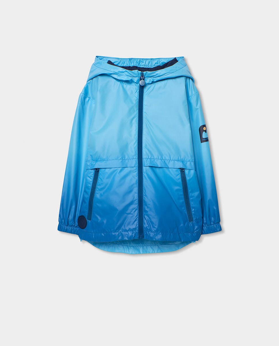 Parka em Tecido Técnico Infantil Azul-celeste-1