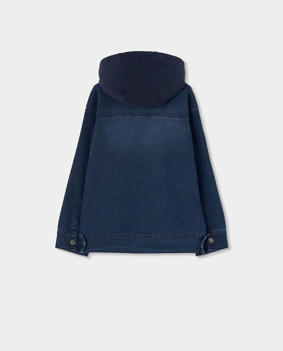 Blusão Denim de Malha Infantil Boboli Azul denim-2