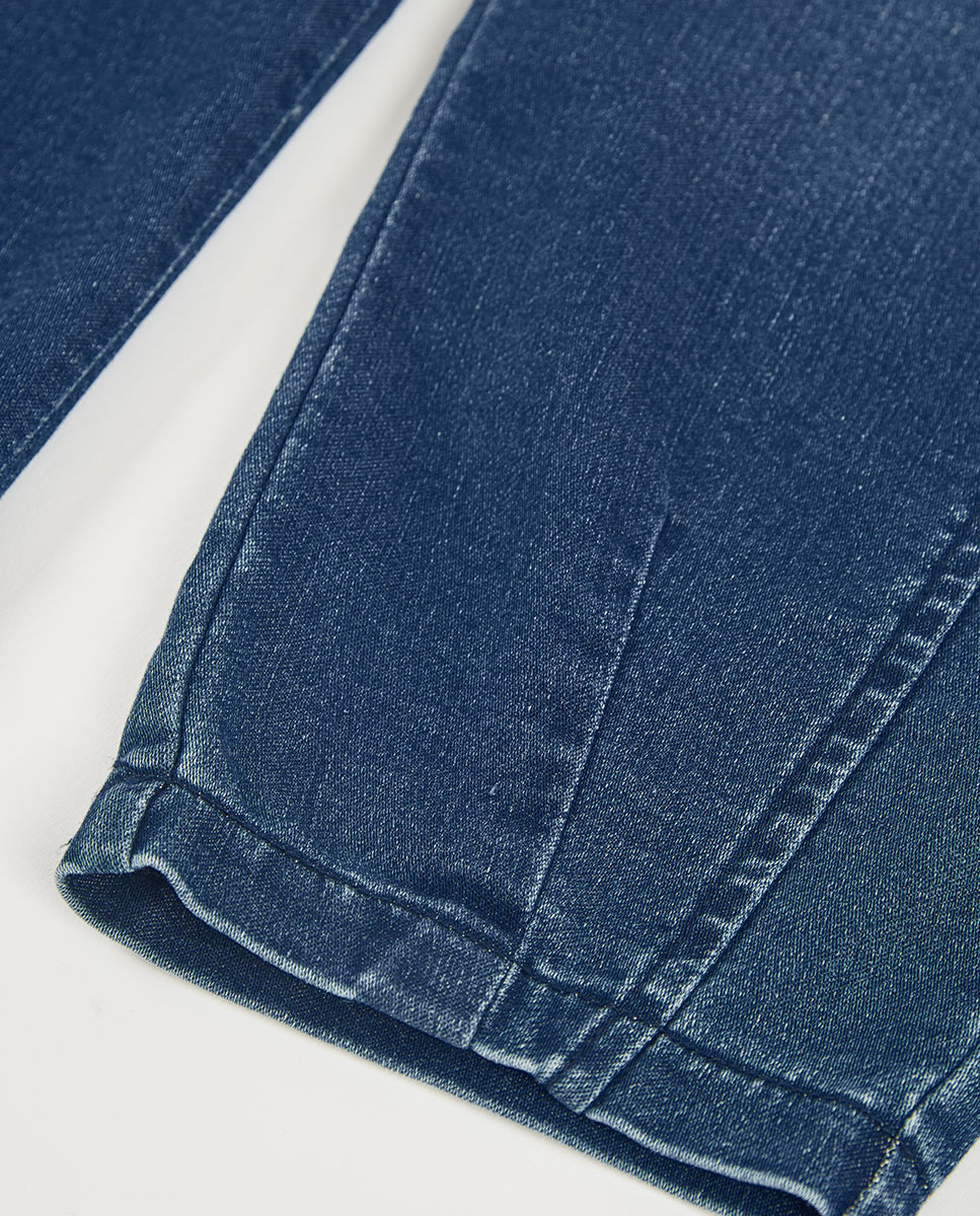 Jeans Denim de Malha Infantil Boboli Azul-marinho-4