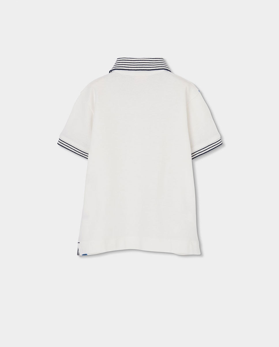 Polo Piqué para Bebé Boboli Branco-2
