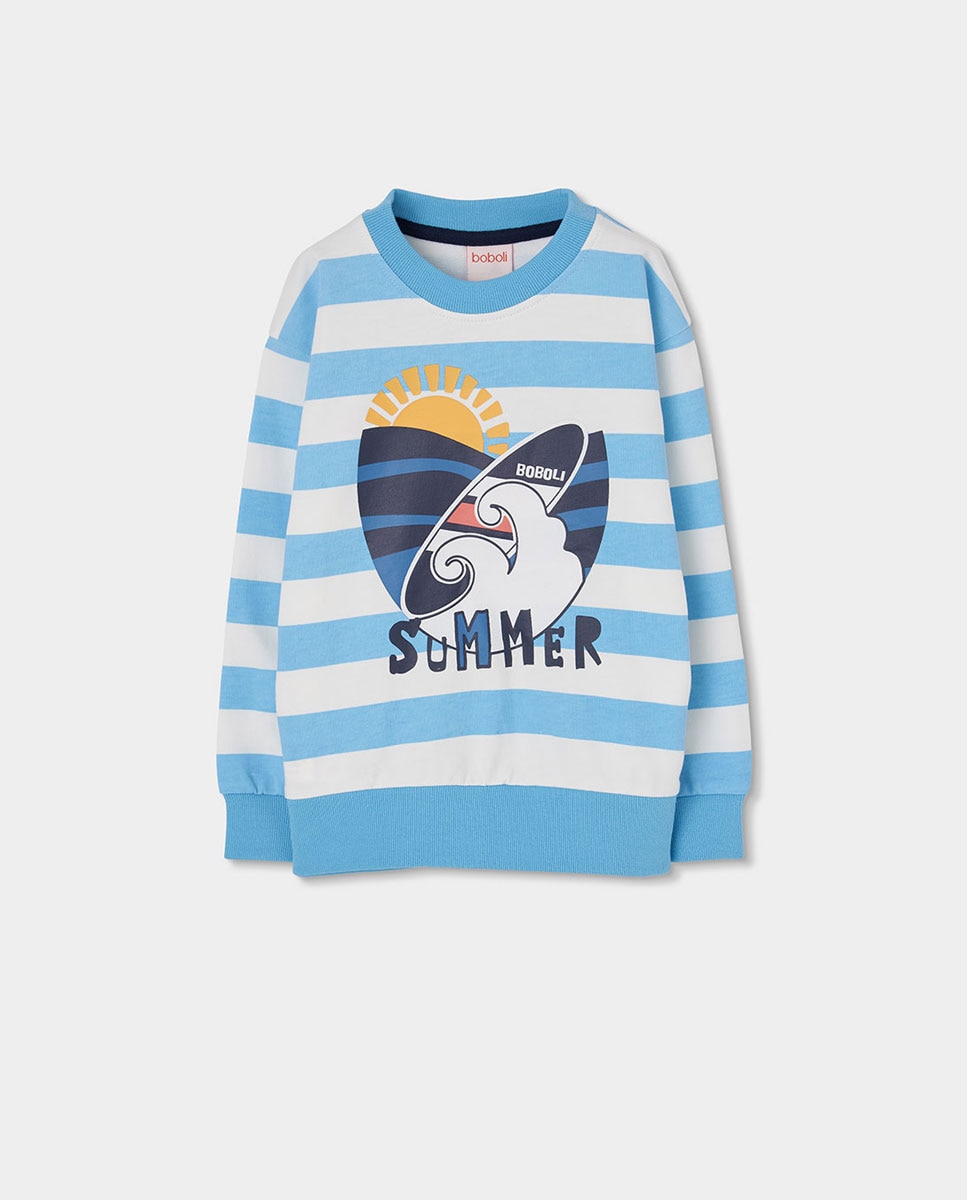 Conjunto de Malha Infantil Boboli Azul-3