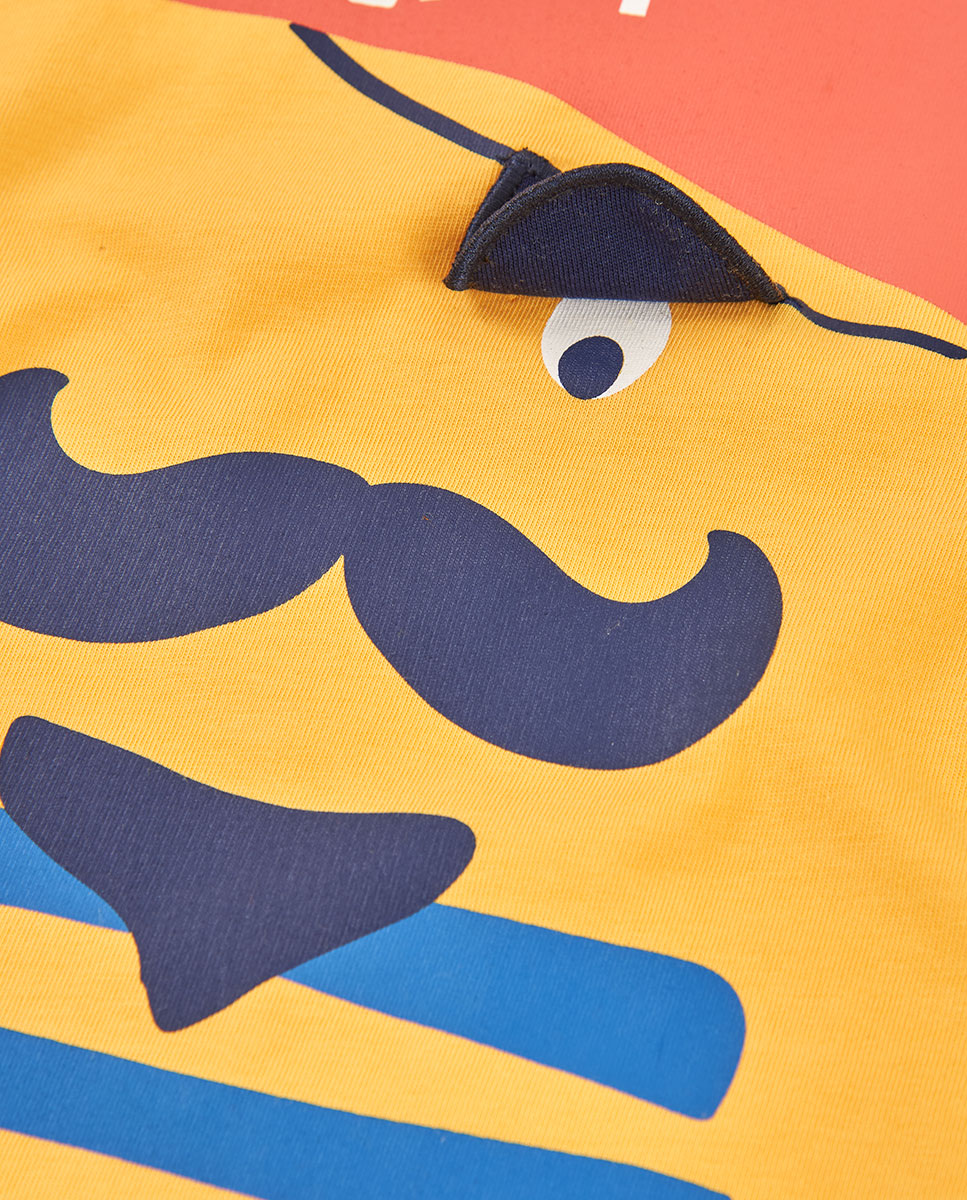 T-shirt de Malha Infantil Boboli Laranja-3