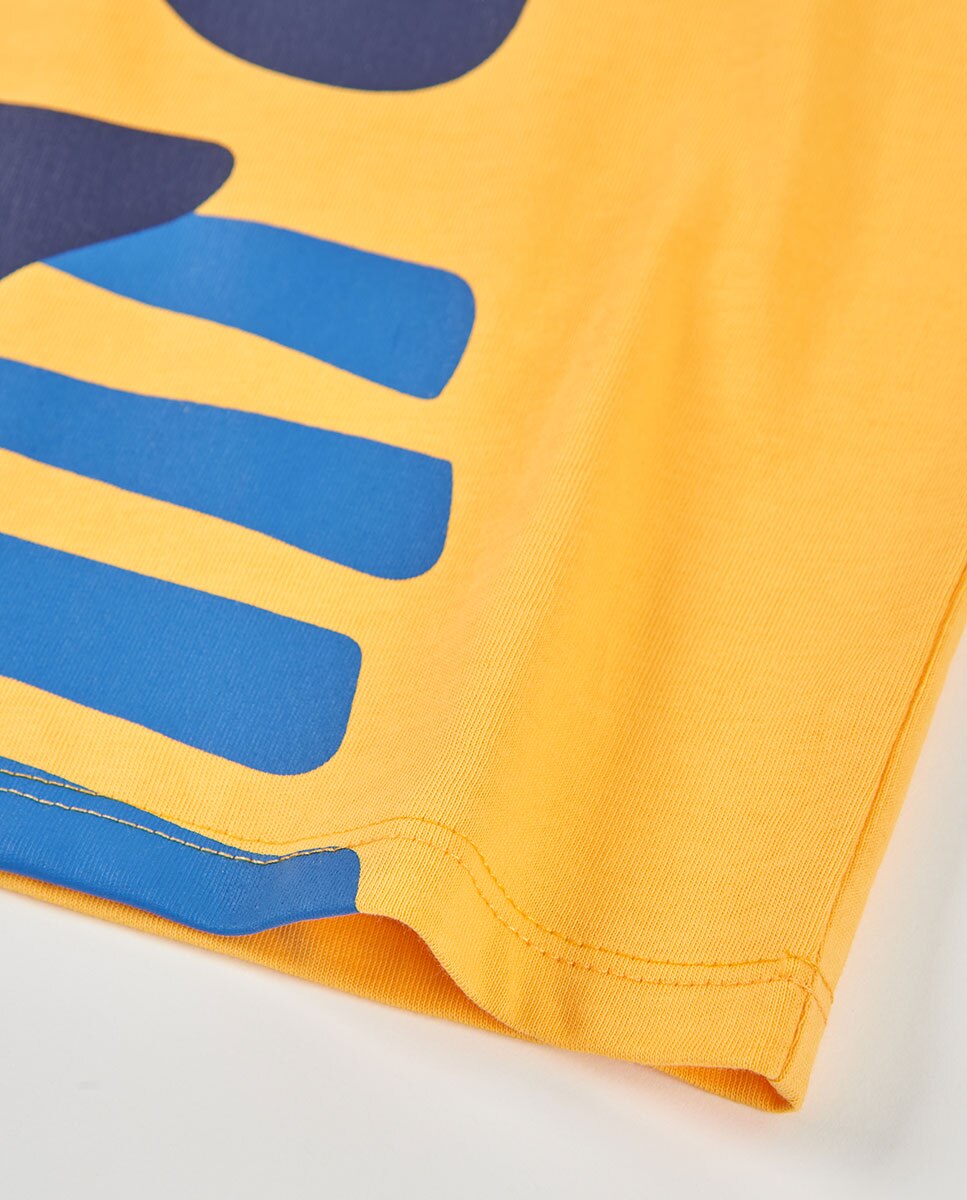 T-shirt de Malha Infantil Boboli Laranja-4