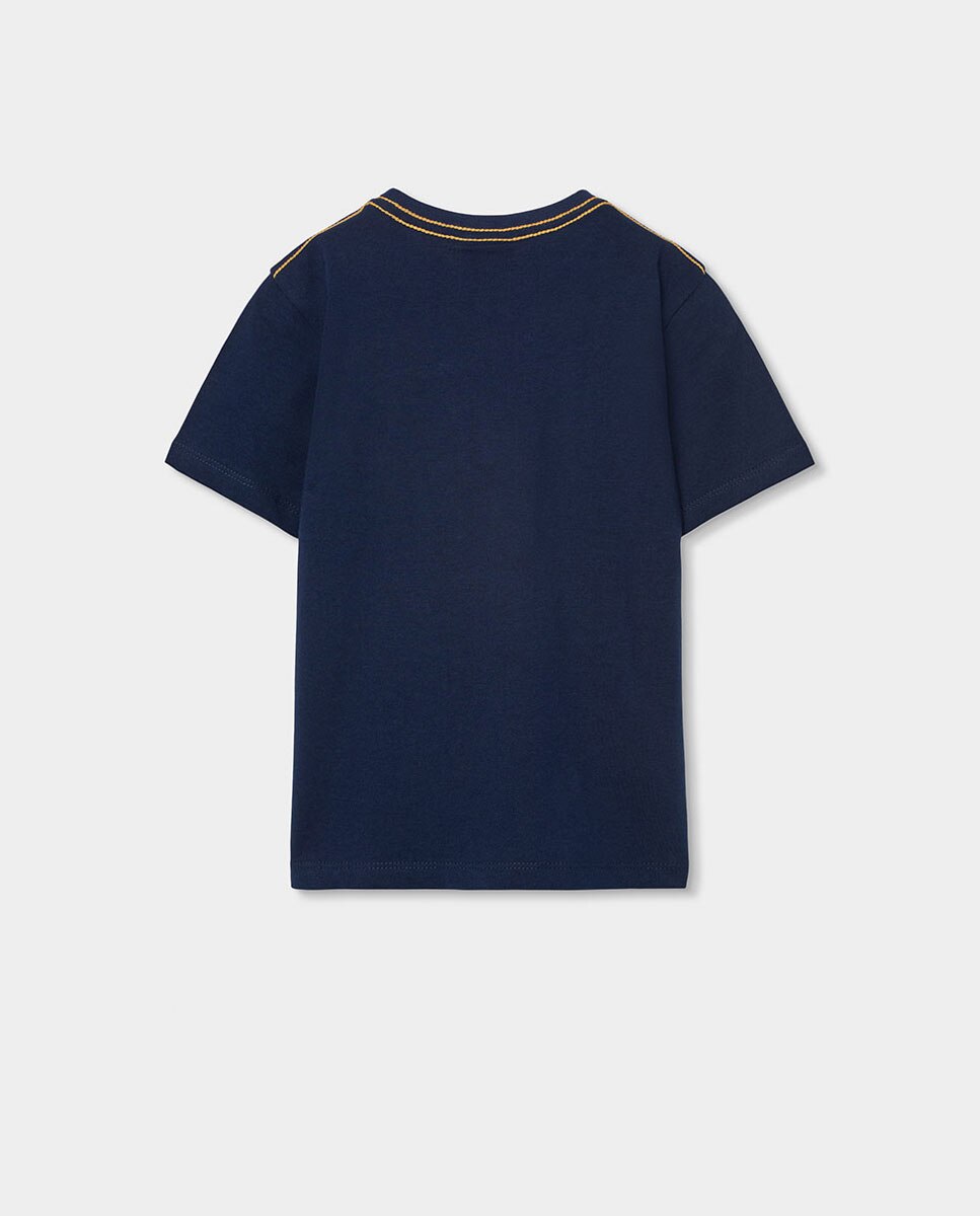 T-shirt de Malha para Bebé Boboli Azul-escuro-2