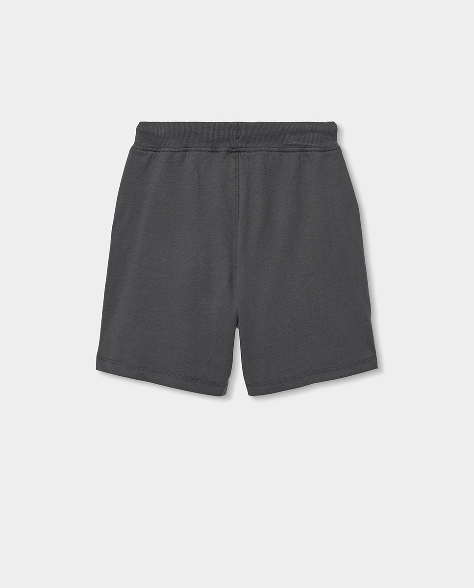 Bermudas de Malha Infantil Cinzento-escuro-2