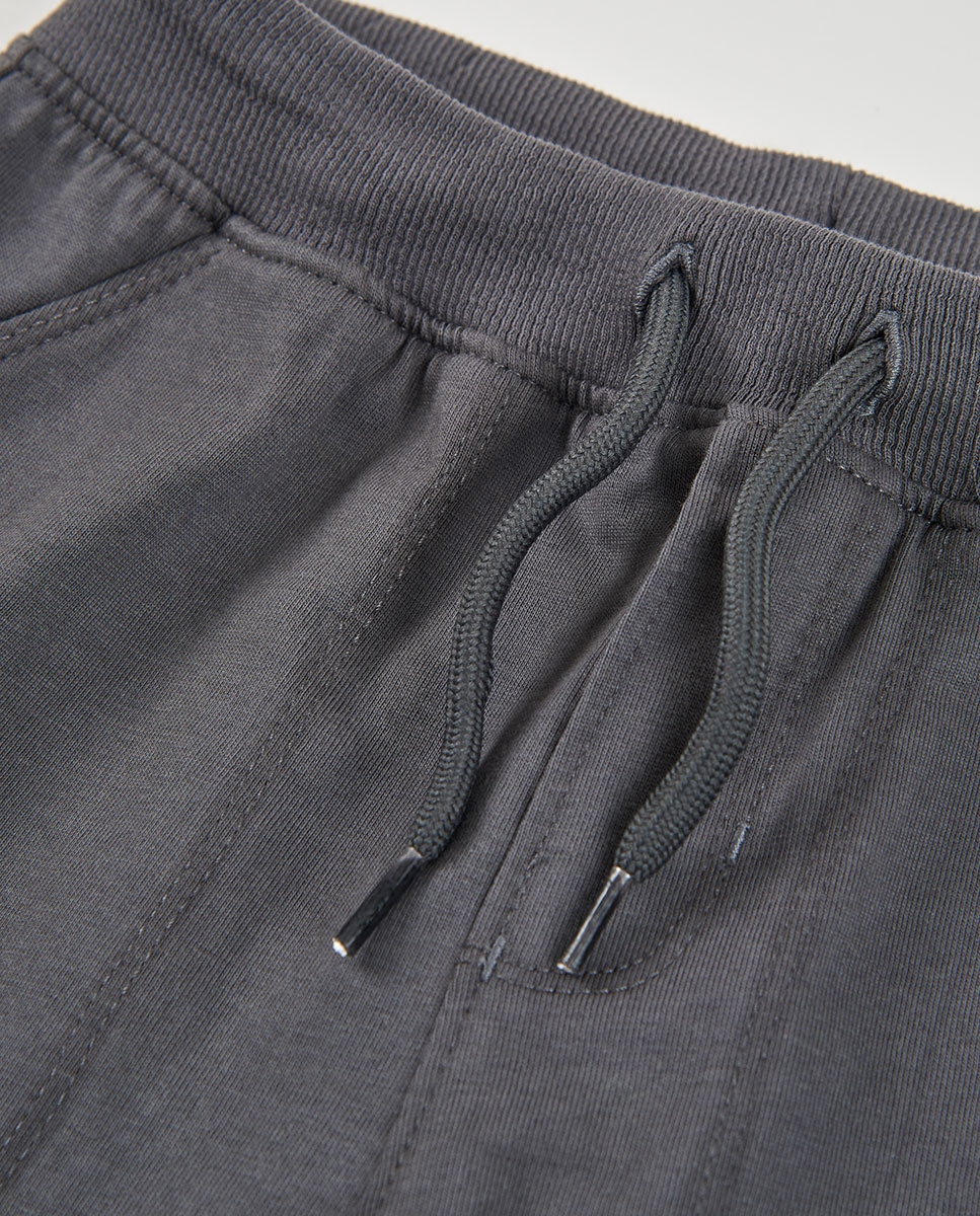 Bermudas de Malha Infantil Cinzento-escuro-3