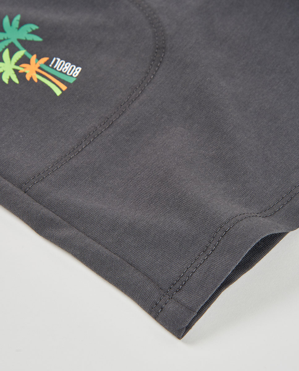Bermudas de Malha Infantil Cinzento-escuro-4