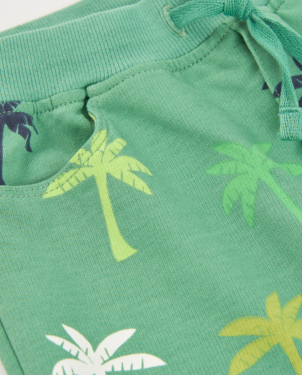 Bermudas de Felpa Infantil Verde-3