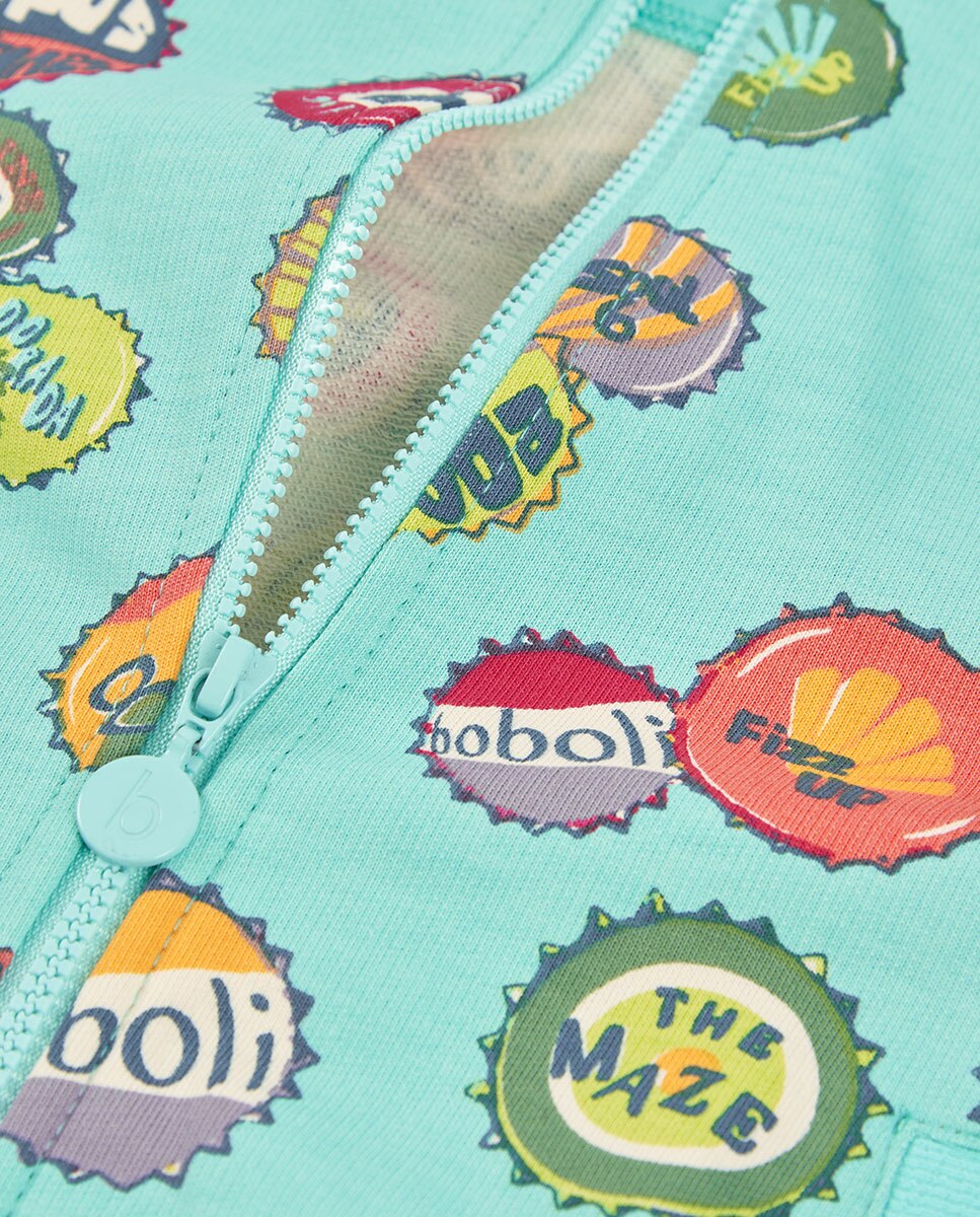 Casaco de Malha Estampado para Bebé Boboli Azul-3
