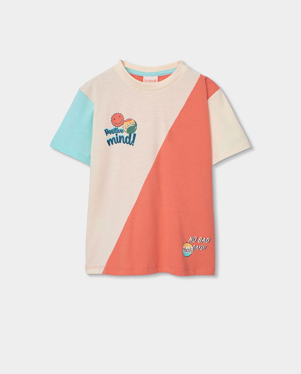 Imagem 0 de T-shirt de Malha Tricolor Infantil
