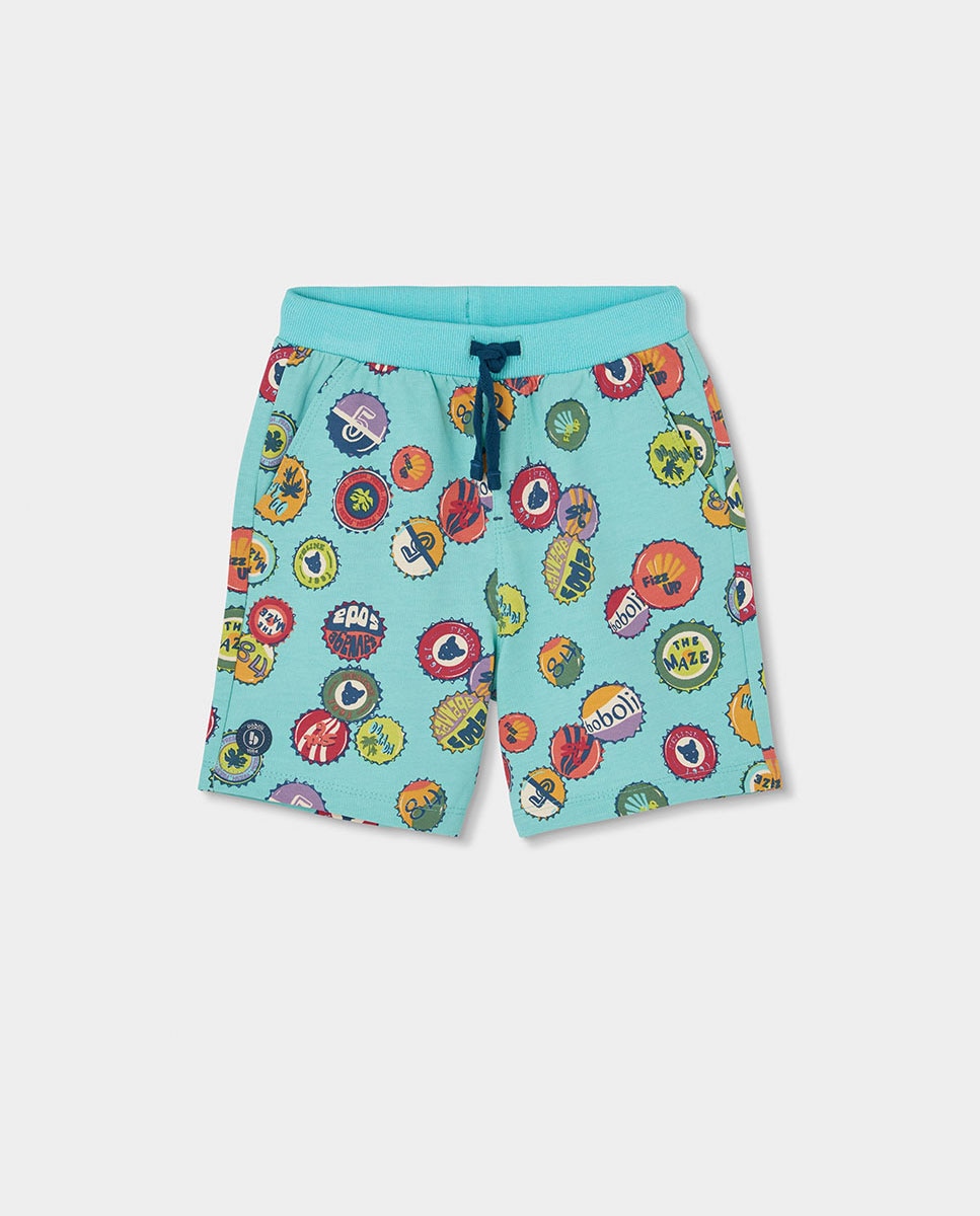 Imagem 0 de Bermudas de Felpa Estampada para Bebé
