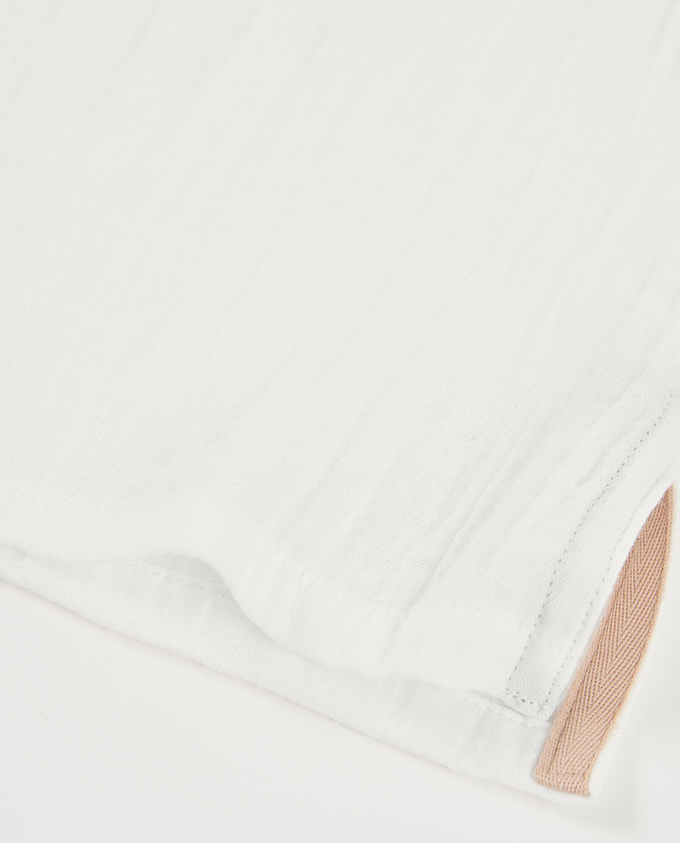 Polo em Muselina para Bebé Boboli Branco-4