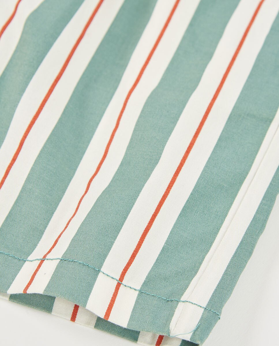 Bermudas Gabardina Elástica de Bebé Boboli Verde-4