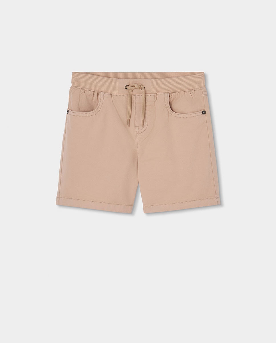 Bermudas Gabardina Infantil Bege / Castanho-1
